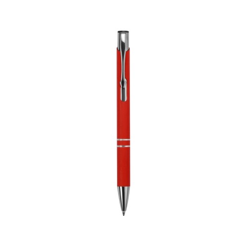 Ручка металлическая шариковая Legend Gum софт-тач, красный (Р)