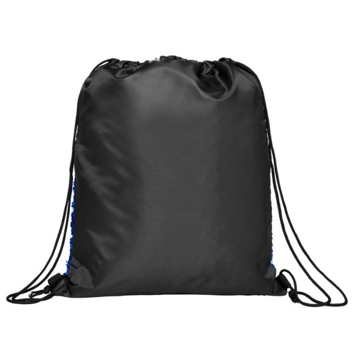 Блестящий рюкзак-мешок Mermaid со шнурком, черный/синий