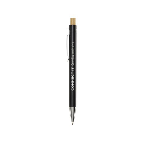 Cyrus шариковая ручка из переработанного алюминия, черный чернила - Черный