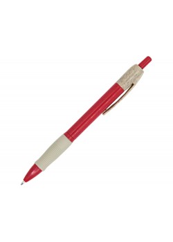 Ручка шариковая HANA из пшеничного волокна, бежевый/красный