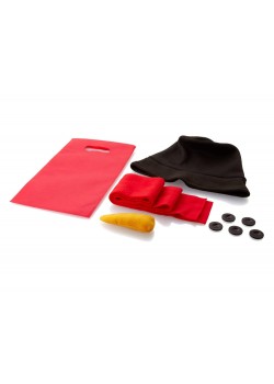 Набор аксессуаров для снеговика: шапка, шарф, морковка, пуговицы