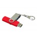 Флешка с поворотным механизмом, c дополнительным разъемом Micro USB, 64 Гб, красный