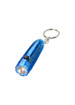 Брелок-фонарик Bullet, синий прозрачный