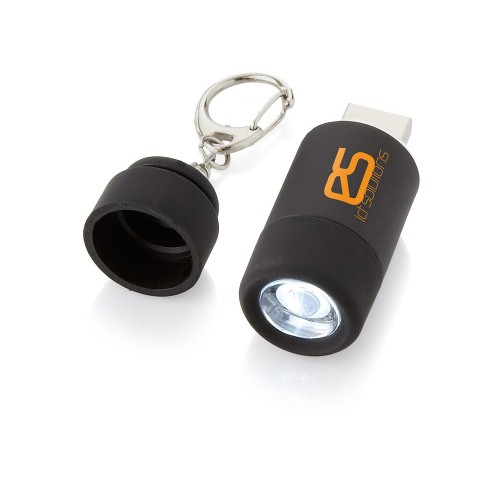 Мини-фонарь Avior с зарядкой от USB, черный