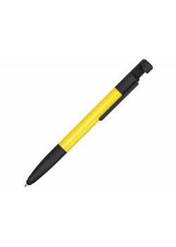 Ручка-стилус металлическая шариковая многофункциональная (6 функций) Multy, желтый