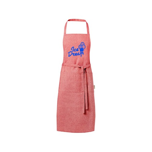 Pheebs 200 g/m² recycled cotton apron, красный яркий