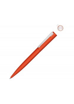 Металлическая шариковая ручка soft touch Brush gum, оранжевый