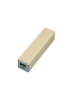 PB-wood1 Универсальное зарядное устройство power bank прямоугольной формы. 2200MAH. Белый