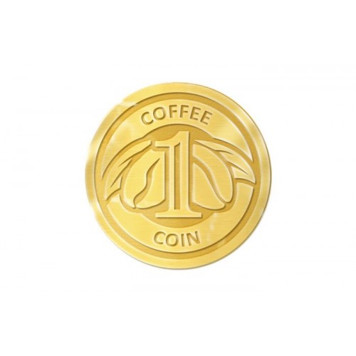 Шоколадные монеты 6г «Coffee Coin» в коробках по 500 штук, горький 60%