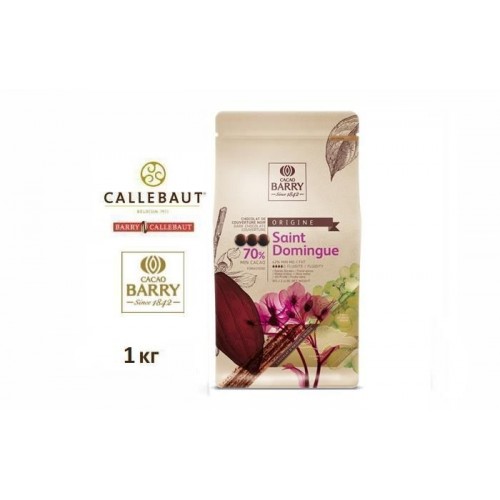Barry Callebaut - Горький шоколад 70% какао Saint-Domingue CHD-Q70SDO-RT-U68 1кг в коробке по 6шт.