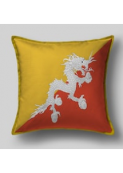 Подушка с флагом Бутана