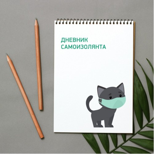 Дневник самоизолянта ☺ на пружине формата А5 (40 листов)