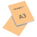 Ризография на цветной бумаге формата А3, печать с одной стороны (1+0)