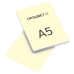 Ризография на цветной бумаге формата А5, односторонняя печать (1+0)