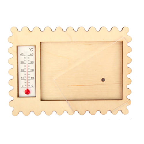 Деревянный магнит с термометром Марка 110×80 мм
