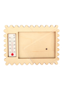 Деревянный магнит с термометром Марка 110×80 мм