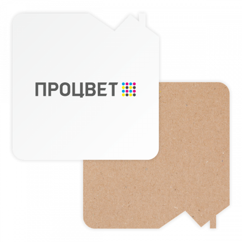 Бирдекель/подставка под пиво фигурной формы до 110×110 мм из пивного картона