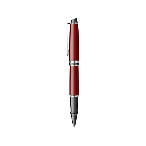 Ручка-роллер Waterman Expert Dark Red Lacquer CT Black, стержень: Fblk