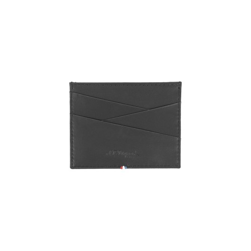 Чехол для кредитных карт (6), LINE D CAPSULE, черная гладкая телячья кожа