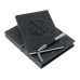 Набор Yavia: дизайнерский блокнот, ручка шариковая. Christian Lacroix, черный/серебристый