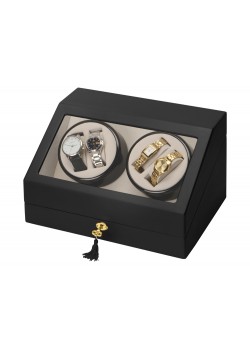 Шкатулка для часов с автоподзаводом Люцерн, черный матовый