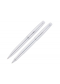 Набор Pierre Cardin PEN&PEN: ручка шариковая + роллер. Цвет - стальной. Упаковка Е.