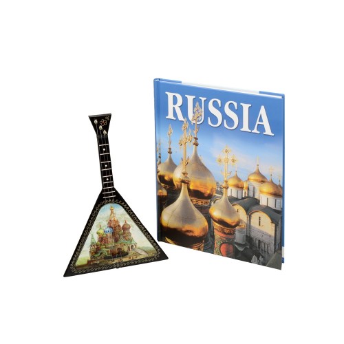 Набор Музыкальная Россия (включает декоративную балалайку и книгу Россия на английском языке)