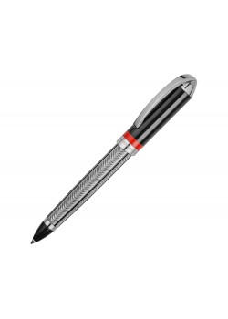 Ручка шариковая Jean-Louis Scherrer модель Race, серебристый/черный