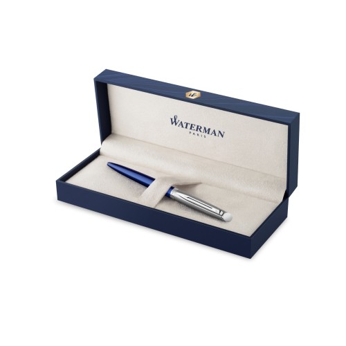 Шариковая ручка Waterman Hemisphere Entry Point Stainless Steel with Blue Lacquer в подарочной упаковке