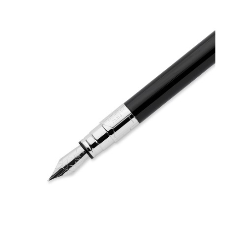 Ручка перьевая Waterman Perspective Black CT F, черный/серебристый