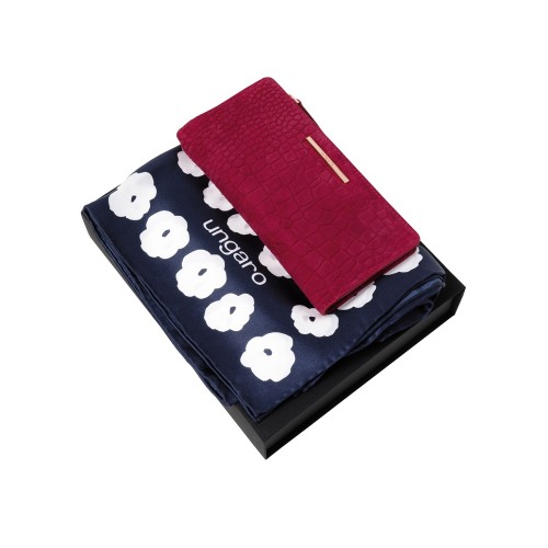 Подарочный набор: платок шелковый, кошелек дамский. Ungaro