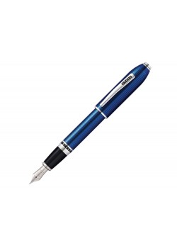 Перьевая ручка Cross Peerless Translucent Quartz Blue Engraved Lacquer, синий