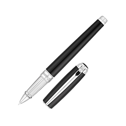 Ручка-роллер Line D Large, черный/серебристый