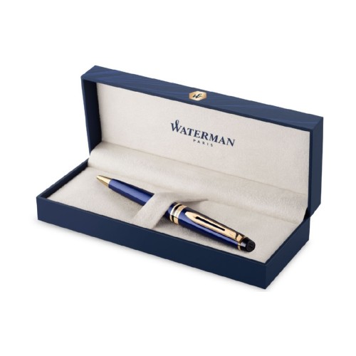 Шариковая ручка Waterman Expert Blue Lacquer GT, цвет чернил: синий М