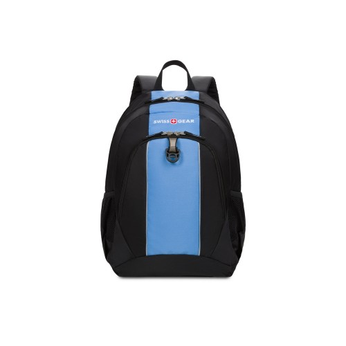 Рюкзак SWISSGEAR, чёрный/голубой, полиэстер, 32х14х45 см, 20 л