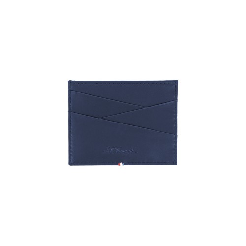Чехол для кредитных карт (6), LINE D CAPSULE, синяя гладкая телячья кожа