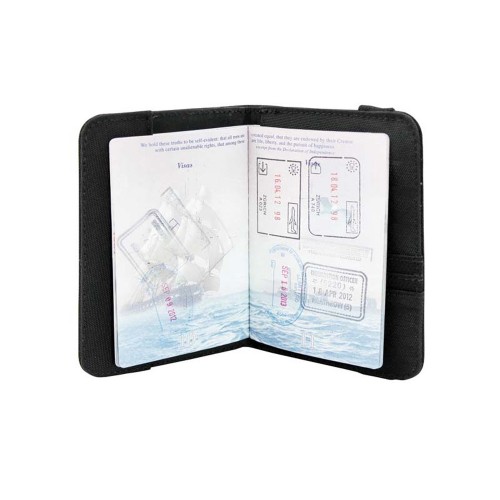 Обложка для паспорта с защитой от сканирования RFID, черный