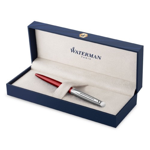 Шариковая ручка Waterman Hemisphere Entry Point Stainless Steel Red в подарочной упаковке