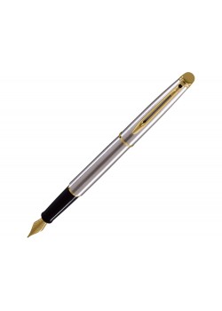 Ручка перьевая Waterman Hemisphere Stainless Steel GT F, серебристый/золотистый