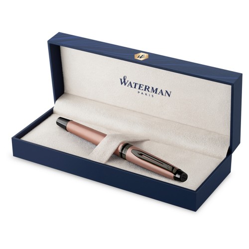 Ручка-роллер Waterman Expert Rose Gold F BLK в подарочной упаковке