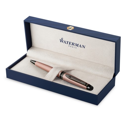 Шариковая ручка Waterman Expert Rose Gold, цвет чернил Mblue, в подарочной упаковке