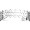 Браслет-бэнгл из латуни с гальваническим покрытием белым родием и серебром, 8мм