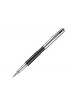 Ручка-роллер Pierre Cardin LEO, цвет - серебристый и черный. Упаковка B-1