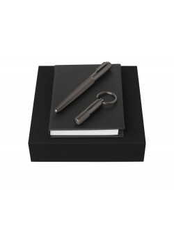 Подарочный набор: брелок, блокнот А6, ручка-роллер. Hugo Boss