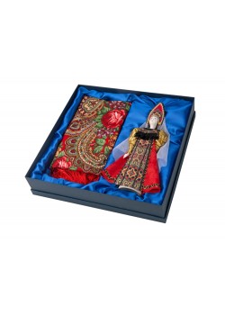 Набор Катерина: кукла в народном костюме, платок , красный