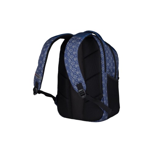 Рюкзак Sun WENGER 16'', синий со светоотражающим принтом, полиэстер, 35x27x47 см, 27 л