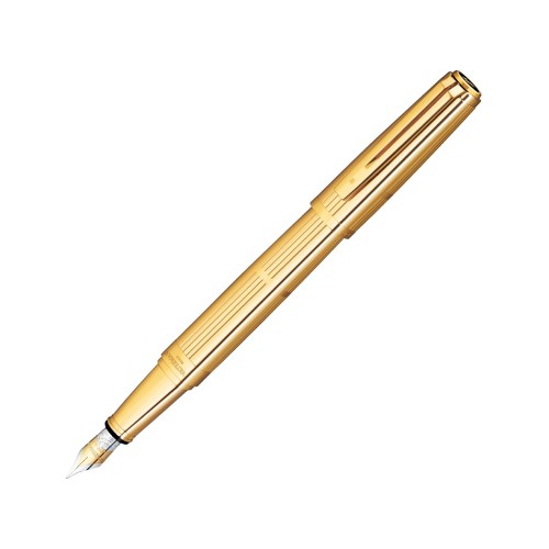 Перьевая ручка Waterman Exception Solid Gold, цвет: Gold (золото), перо: M, перо: золото 18К