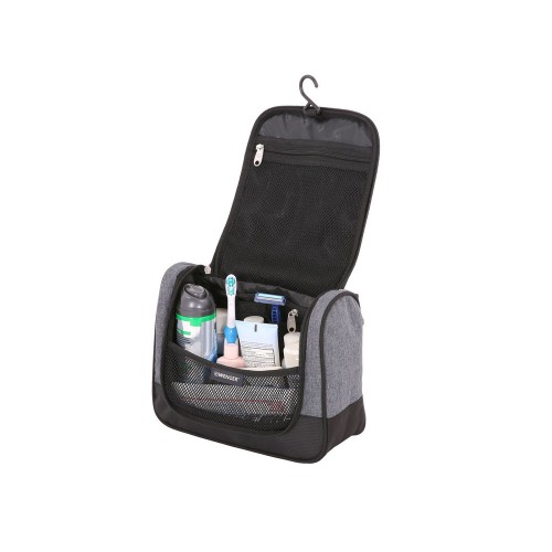 Несессер WENGER TOILETRY KIT, серый, ткань Grey Heather/полиэстер 600D PU, 27 x 11 x 20 см