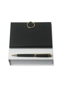 Подарочный набор Boucle Noir: ручка шариковая, блокнот А6. Nina Ricci