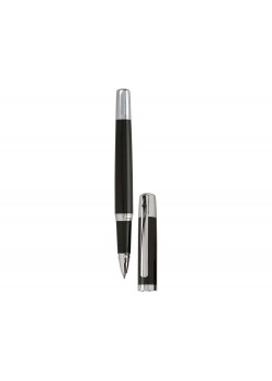 Ручка-роллер Ungaro модель Volterra в футляре, черный/серебристый